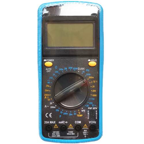 DT9208A多功能数字万用表便携式工程温度频率电平电容测量正品