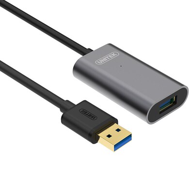 优越者(UNITEK)Y-3004BK USB3.0公对母信号放大器USB延长线 5米