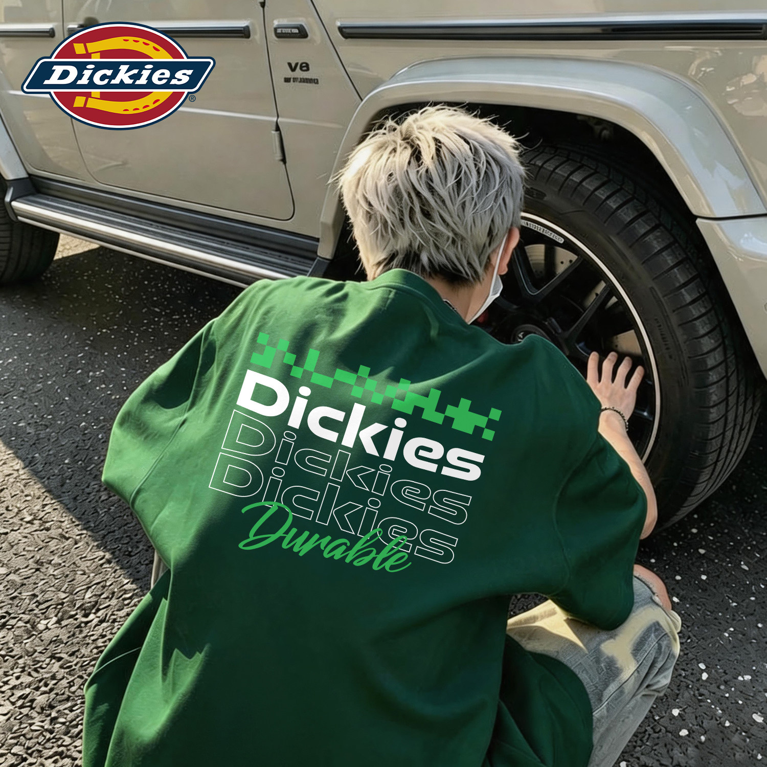 Dickies墨绿纯棉短袖T恤男款2026