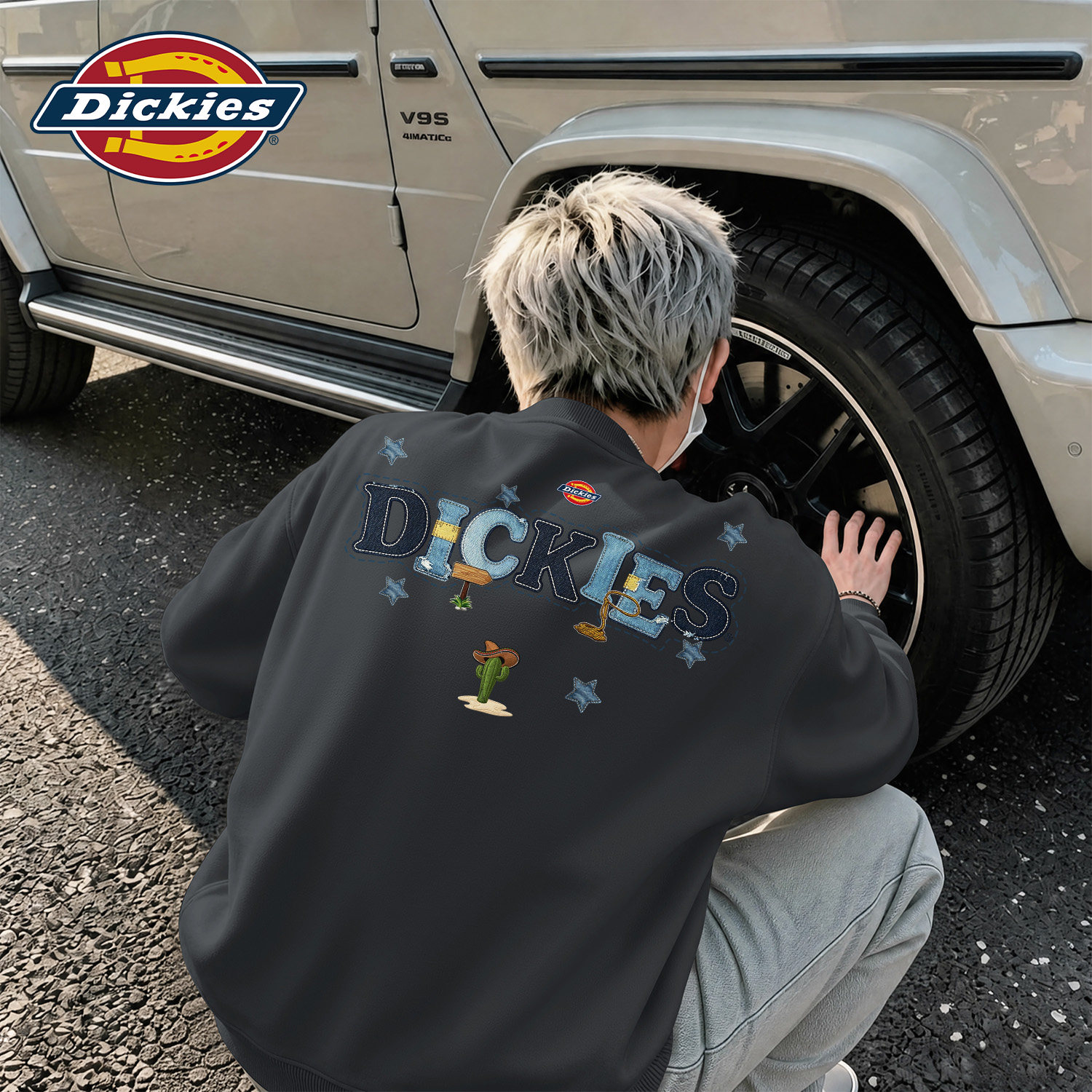Dickies深灰色男士休闲卫衣