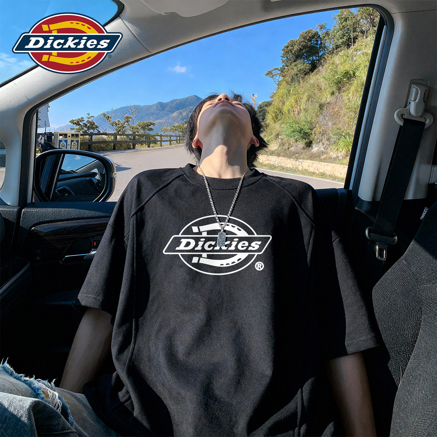 Dickies黑色重磅短袖T恤男士2026夏季新款青少年潮流宽松大码上衣
