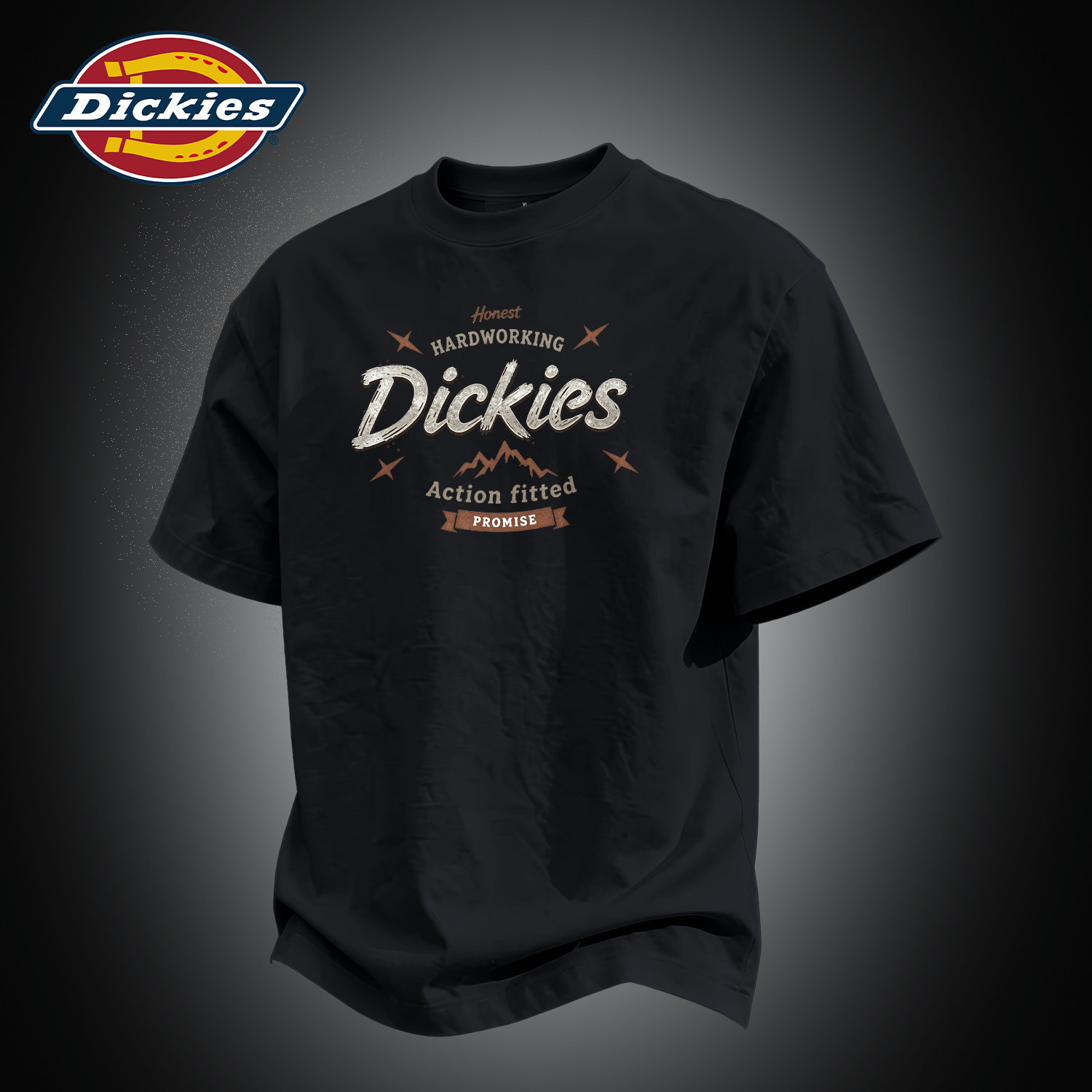 Dickies黑色男生夏季短袖t恤纯棉