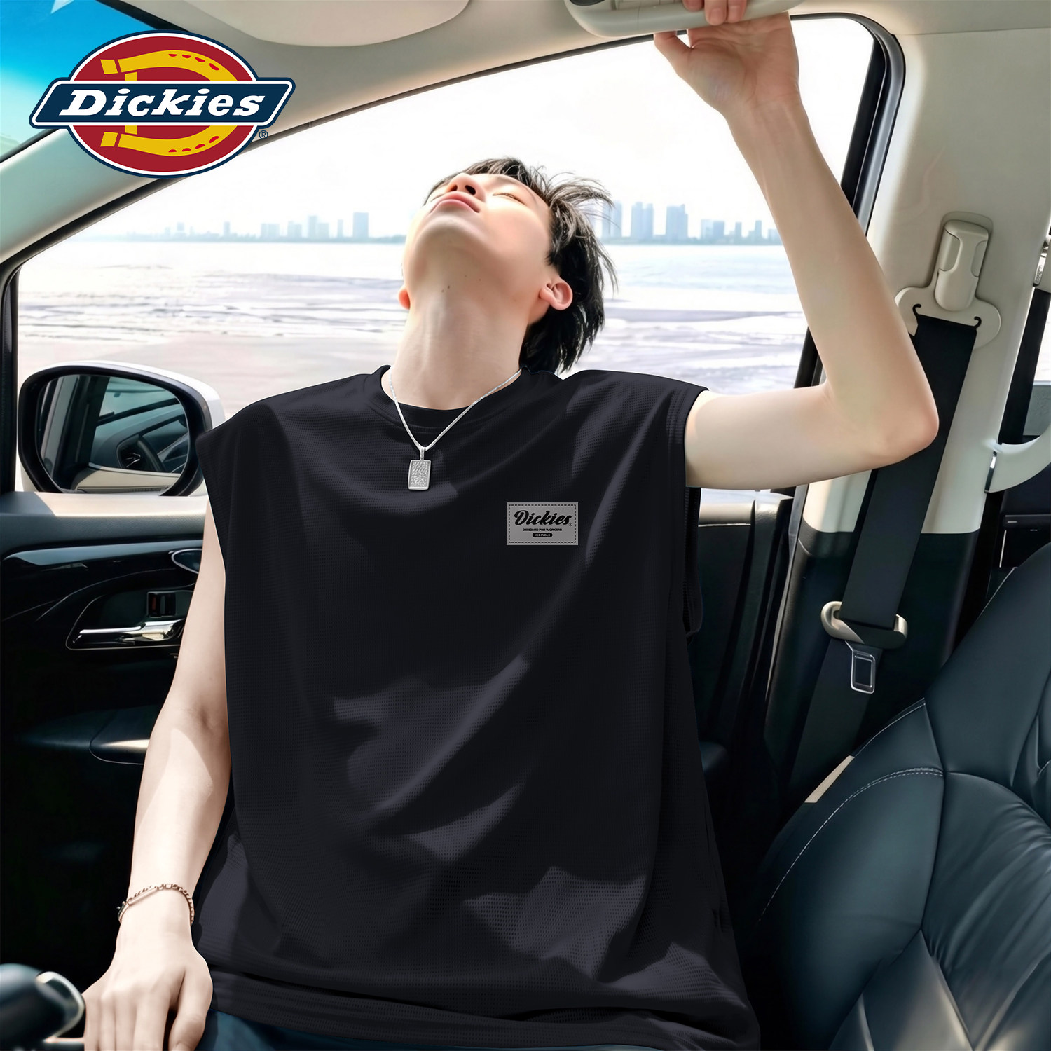 Dickies黑色潮流背心男款2026夏