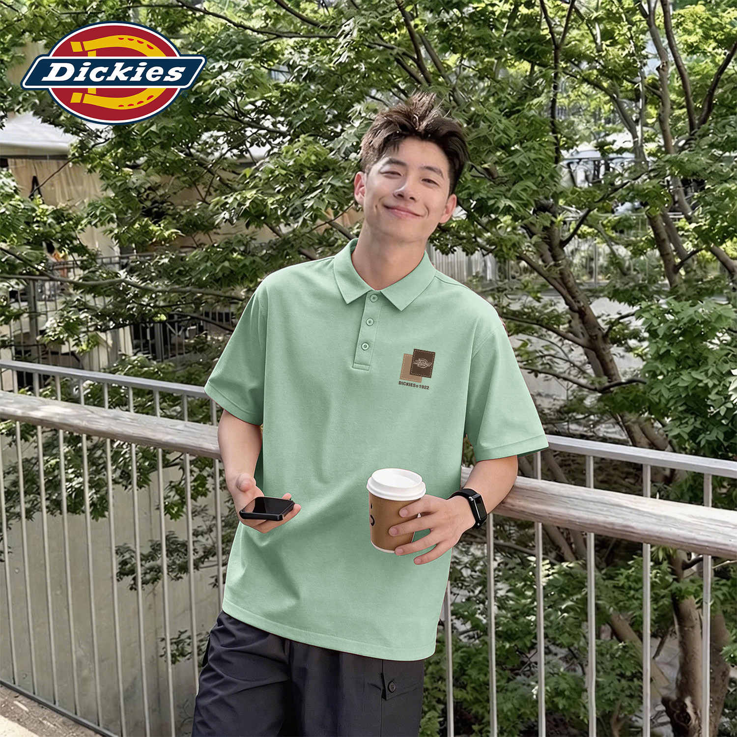 Dickies豆绿色薄款短袖上衣2026