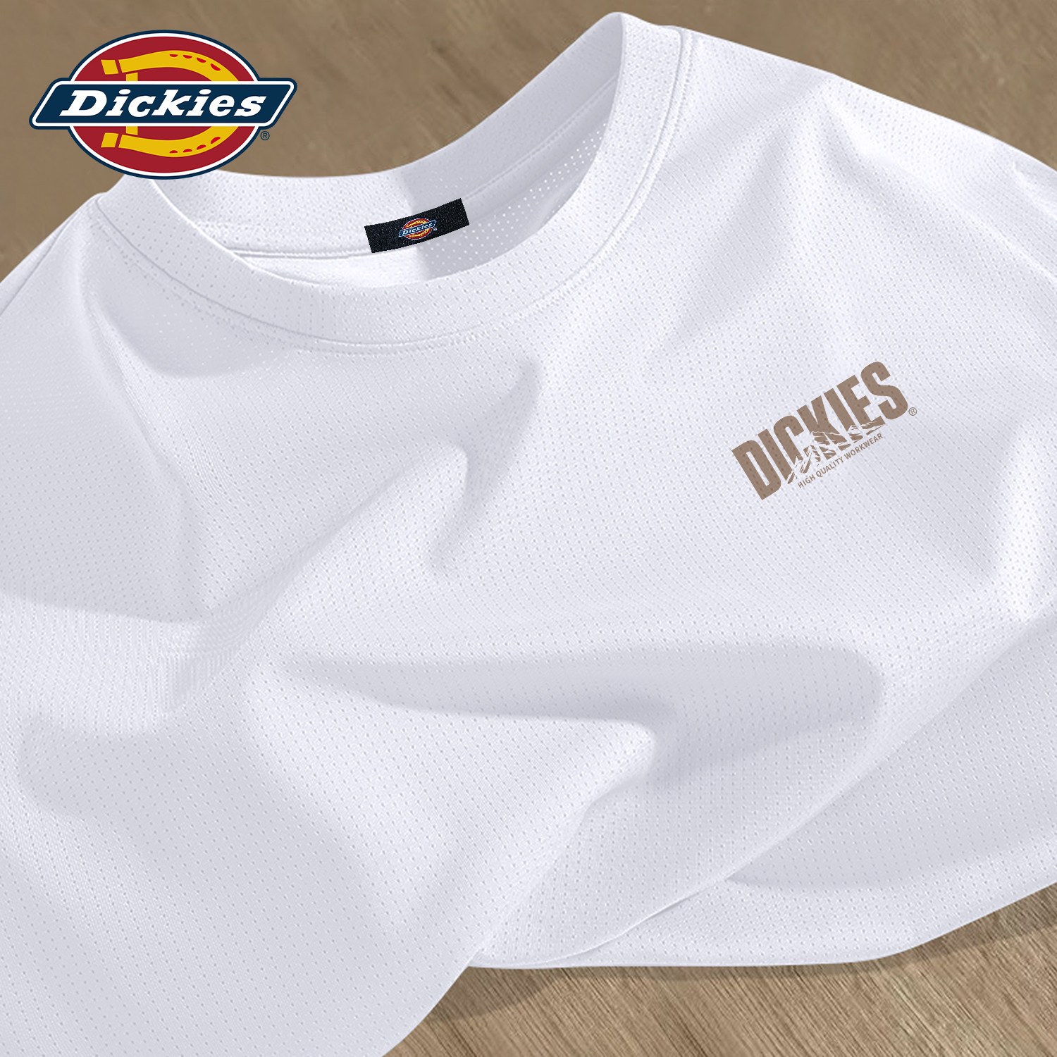 Dickies白色青少年凉感冰丝短袖