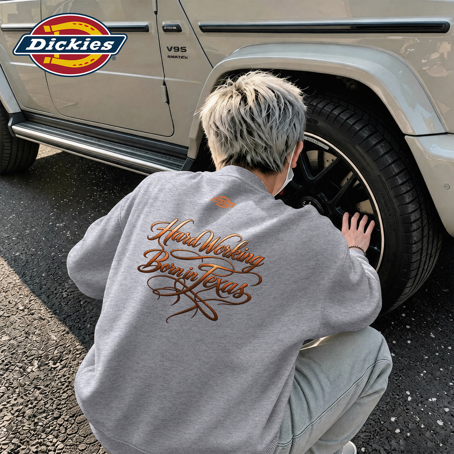 Dickies男生百搭圆领卫衣2026秋