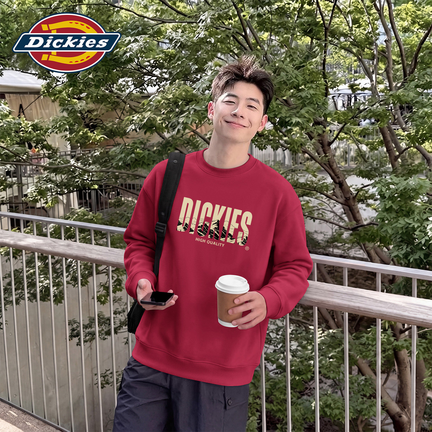 Dickies高街美式复古圆领卫衣男