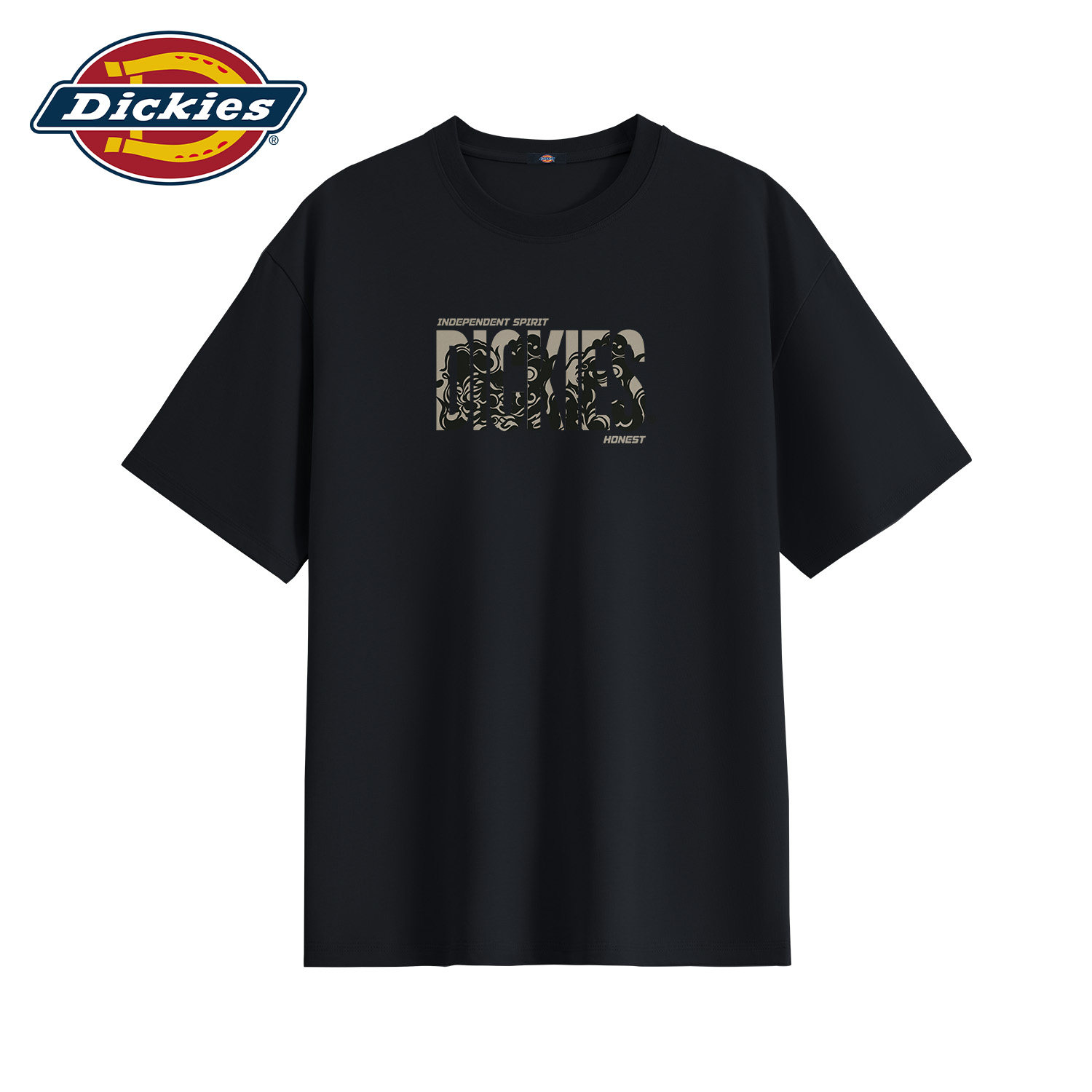 Dickies黑色纯棉短袖T恤男女款