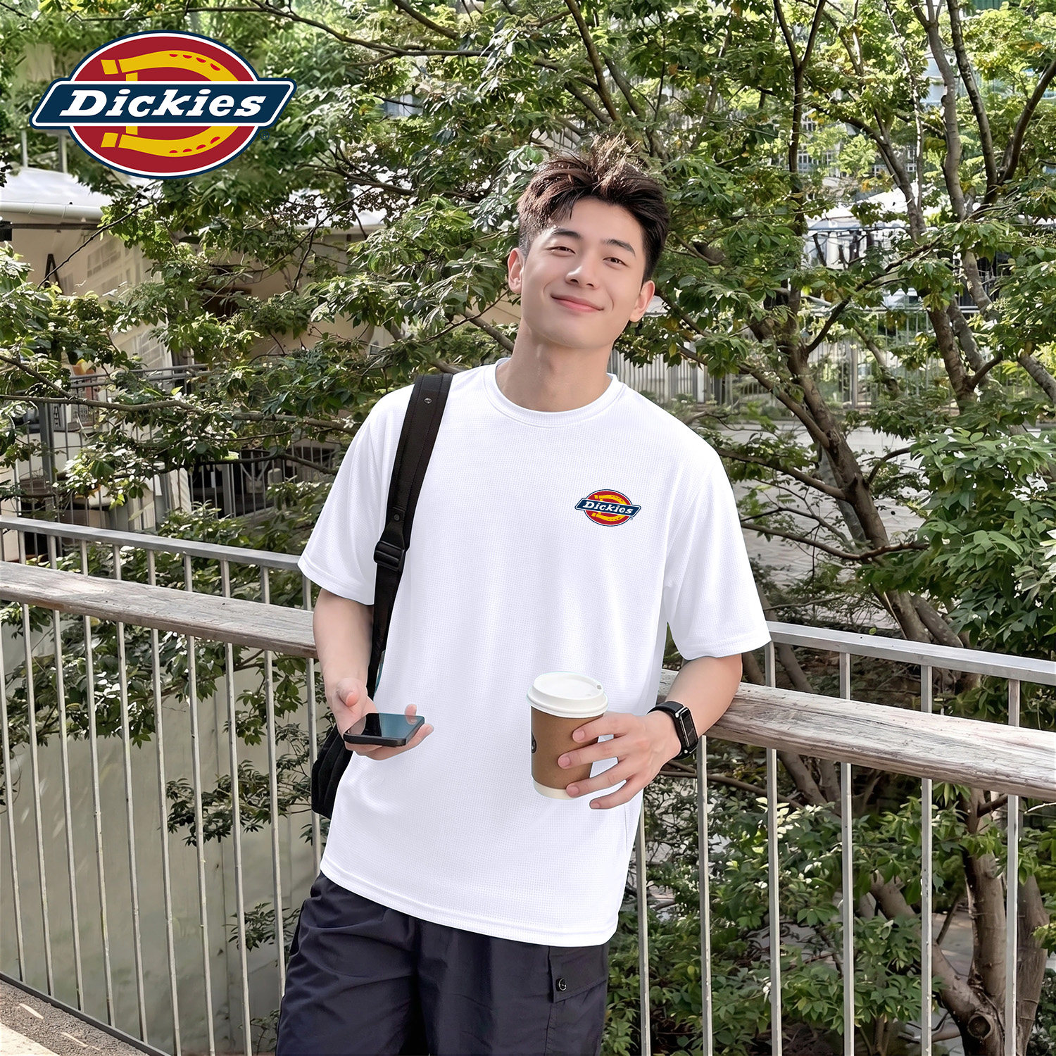 Dickies白色凉感冰丝短袖T恤