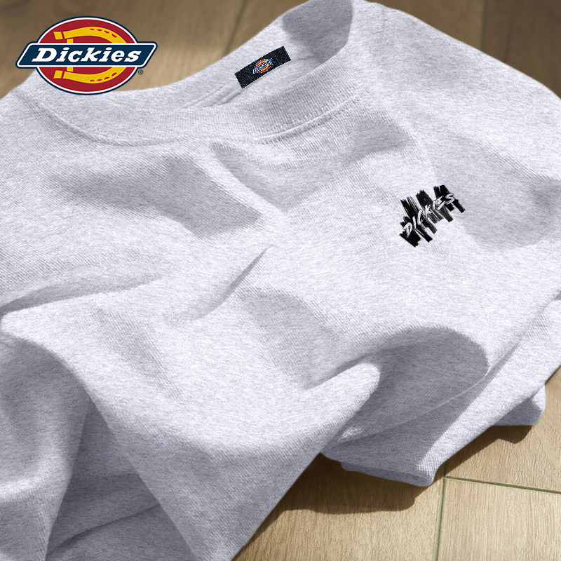 Dickies花灰色纯棉男士短袖T恤20