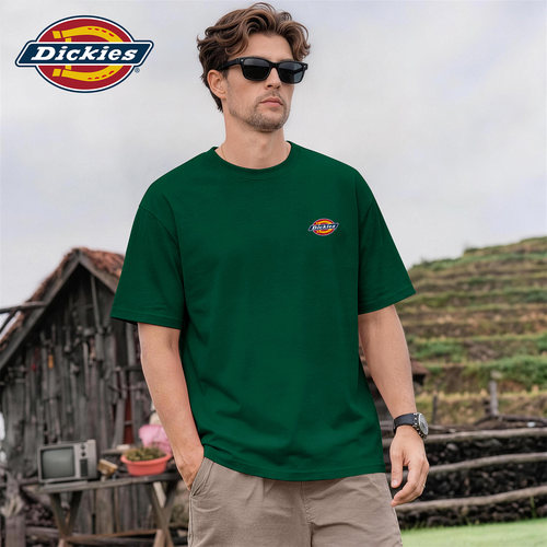 Dickies墨绿色美式重磅青少年短