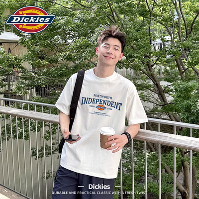 Dickies纯棉圆领短袖T恤男生2026