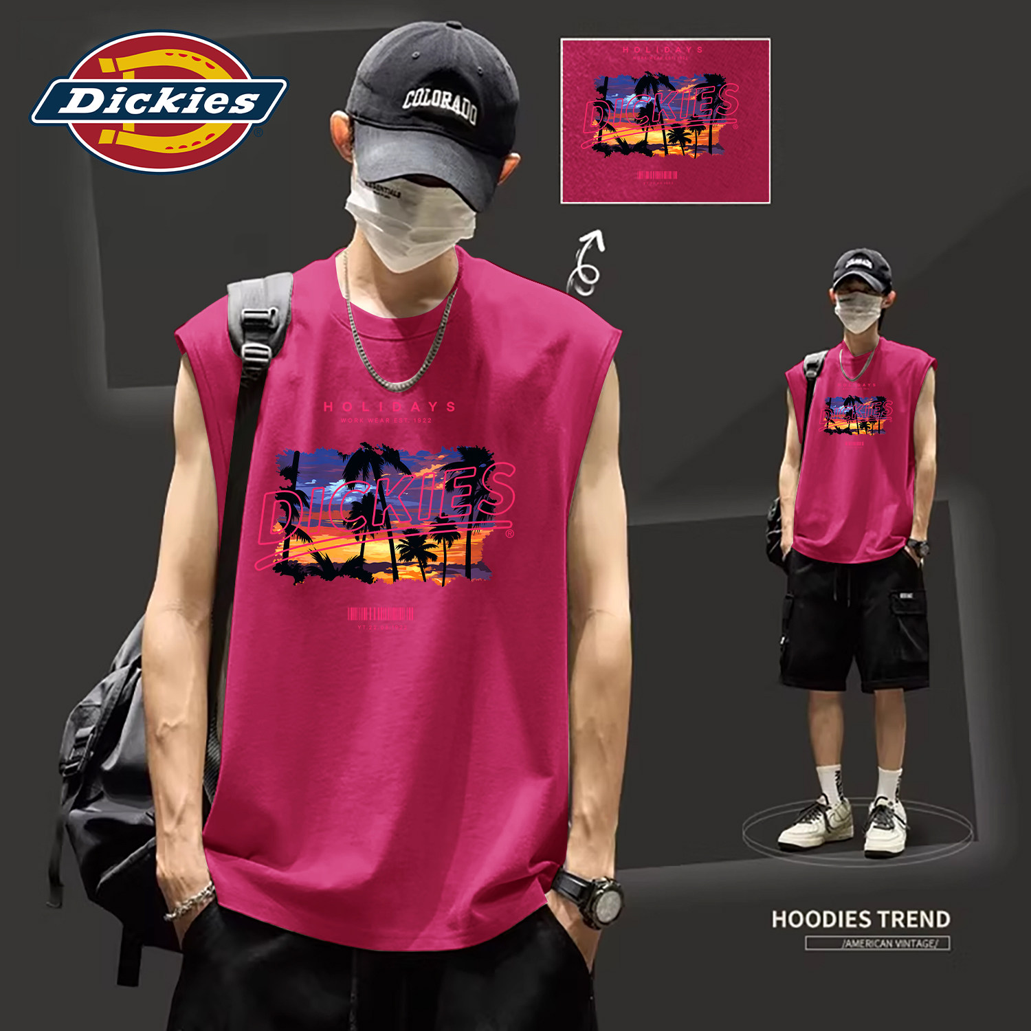 Dickies欧美纯棉无袖背心男款