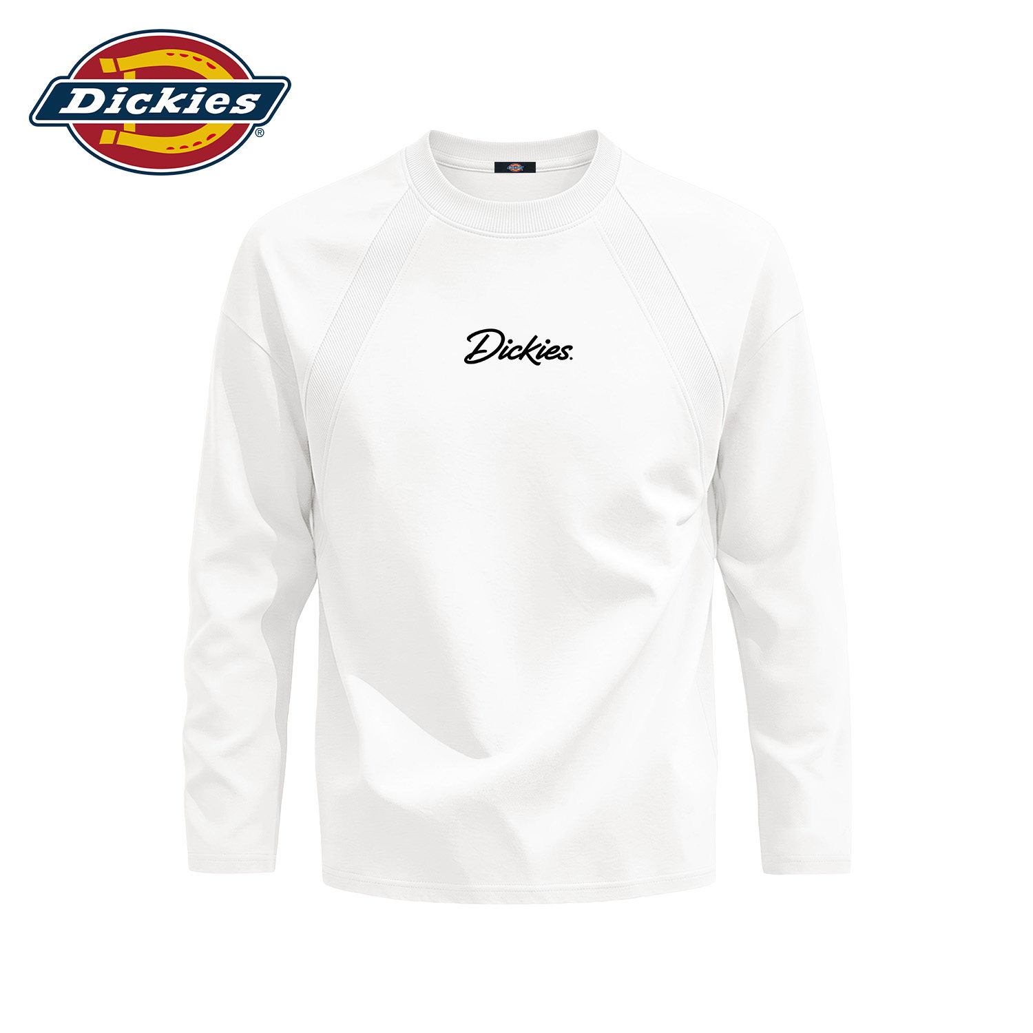 Dickies白色潮流男士插肩长袖T恤