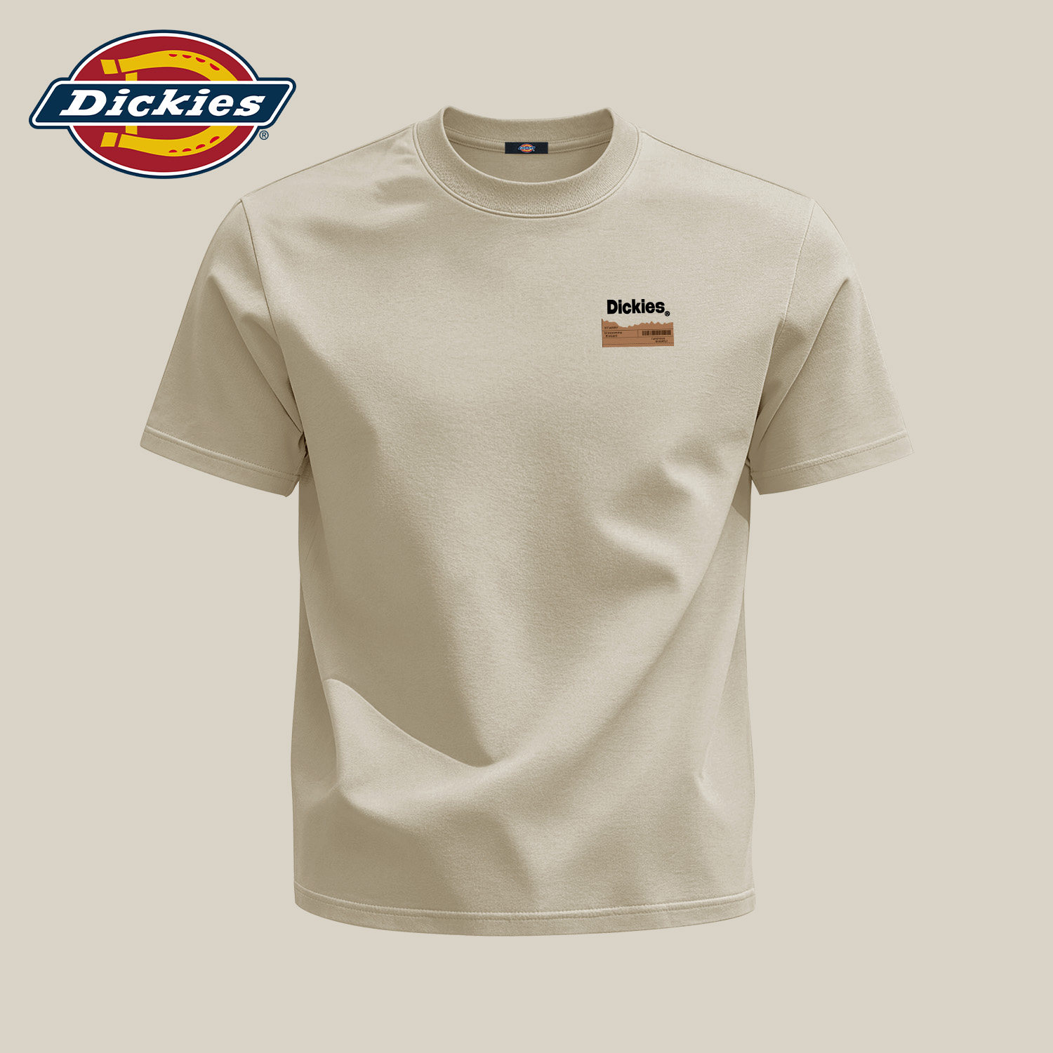 Dickies奶茶色纯棉短袖T恤男女款