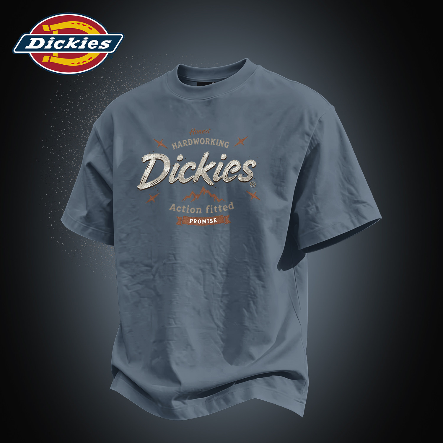 Dickies铁灰色男生短袖T恤2026夏