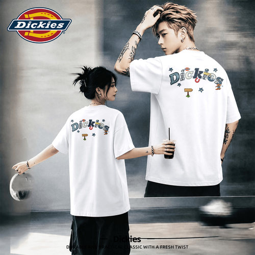 Dickies白色印花男生夏季