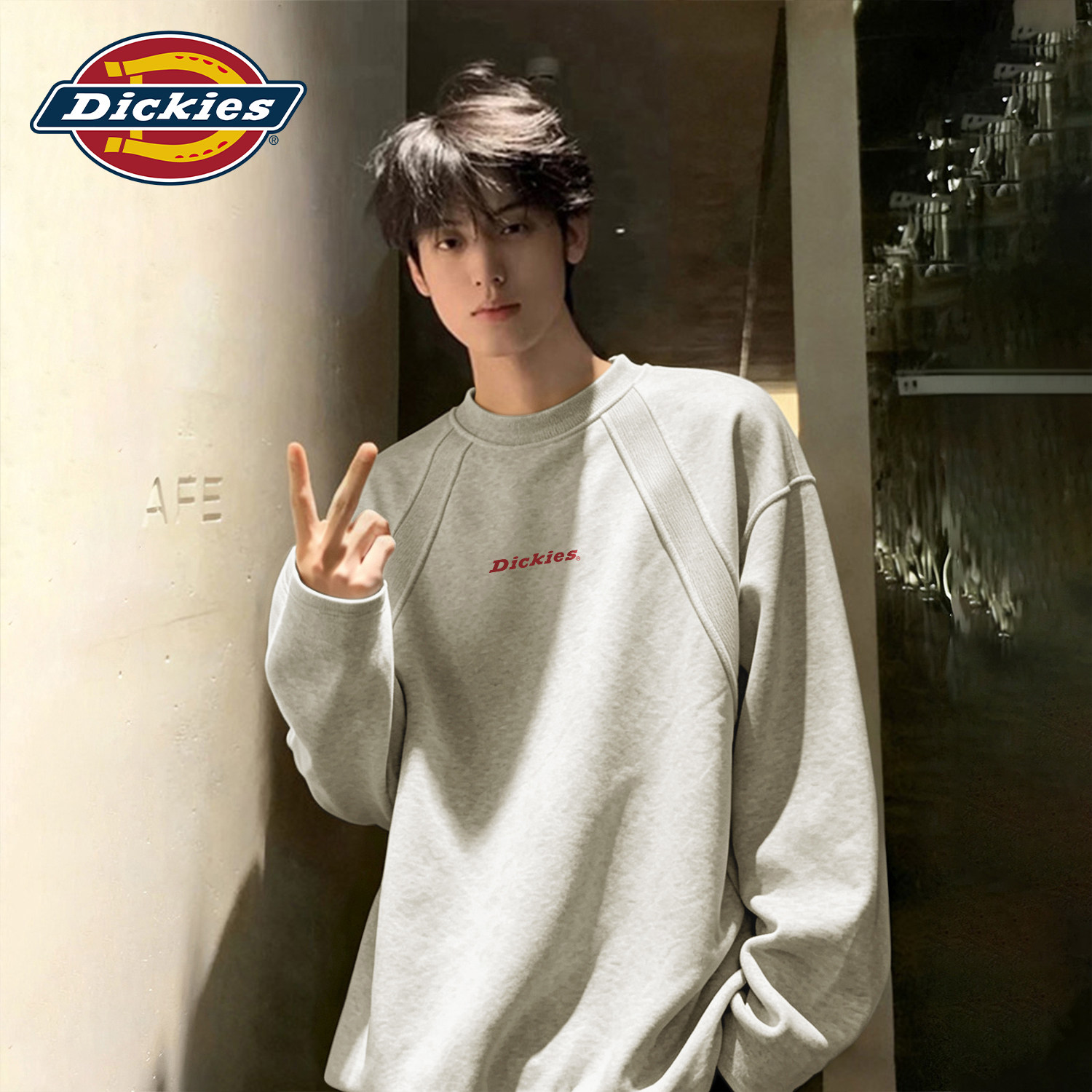 Dickies男生潮流插肩长袖T恤秋季