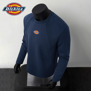 Dickies藏青色长袖T恤男2026春季新款宽松百搭解构上衣青少年体恤