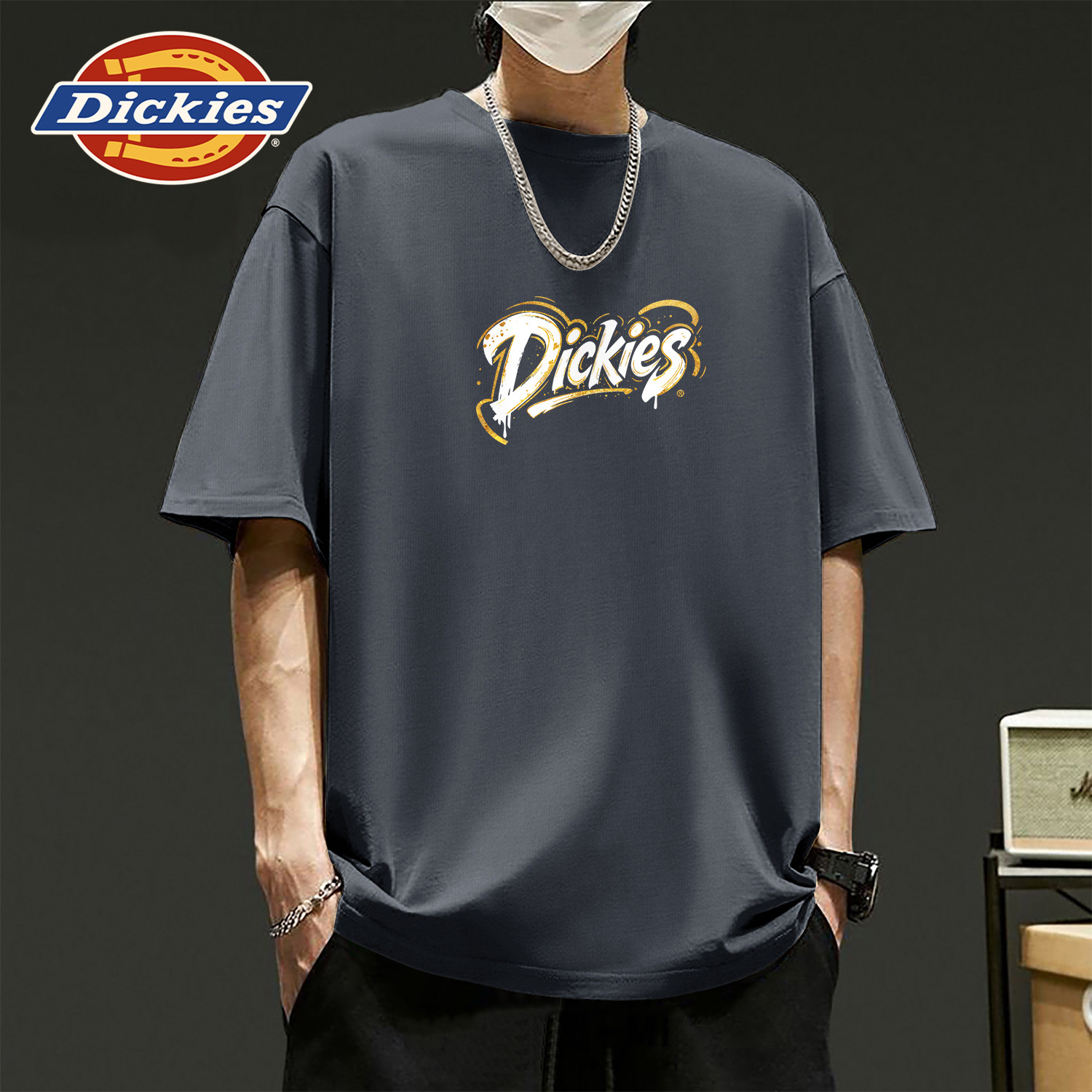 Dickies字母印花男生纯棉短袖T恤