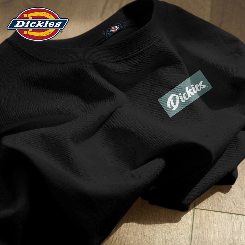 Dickies黑色美式纯棉短袖T恤男款2026夏季新款基础款百搭半袖内搭