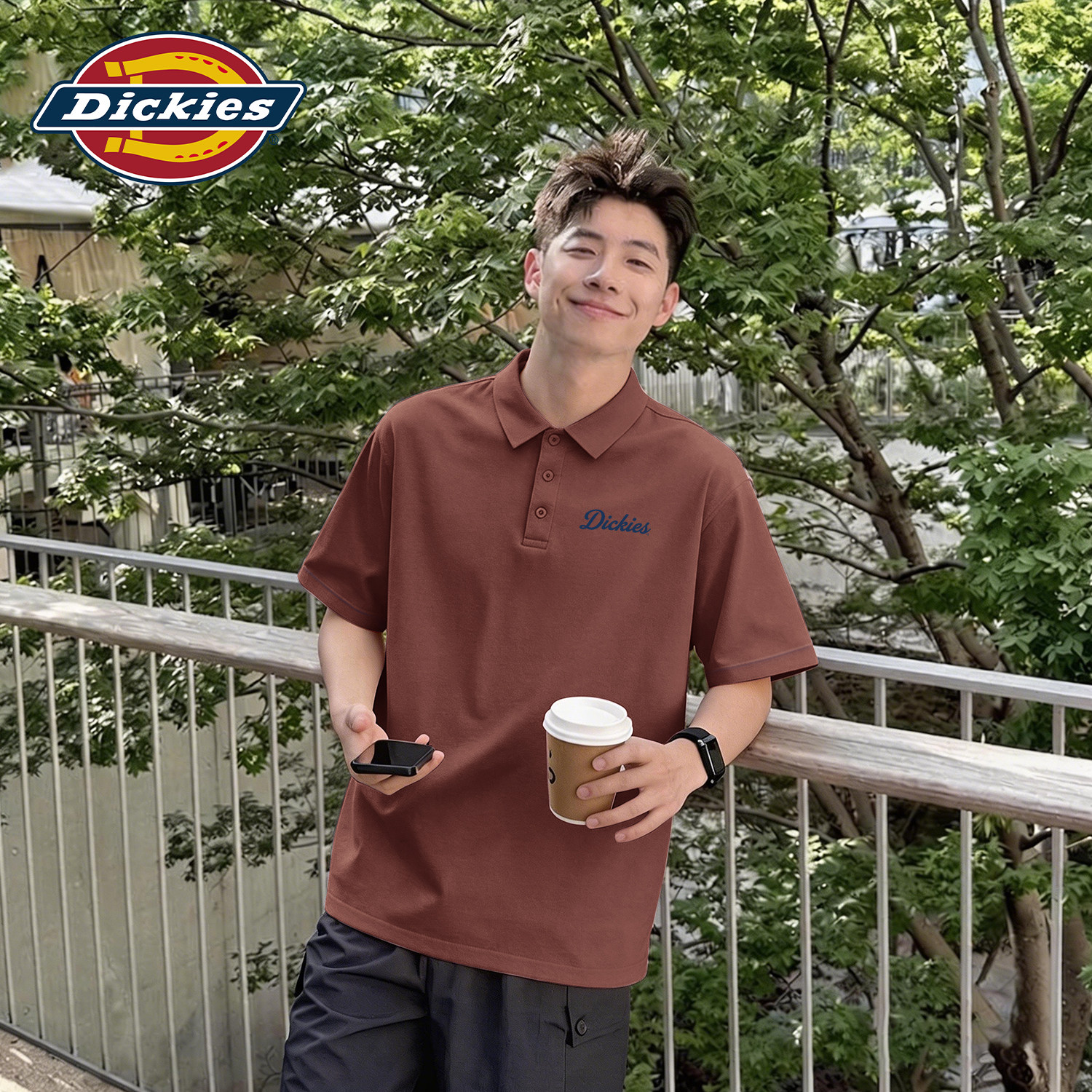 Dickies宽松短袖POLO衫男士