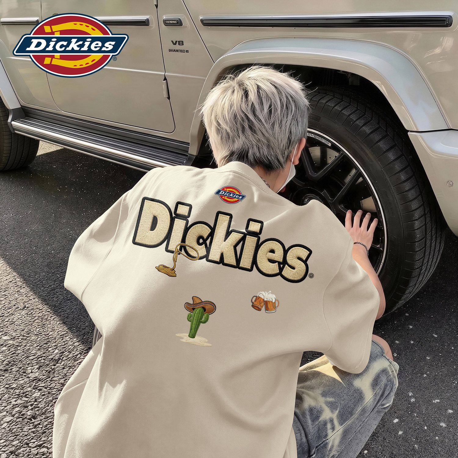 Dickies奶茶色短袖T恤男女同款