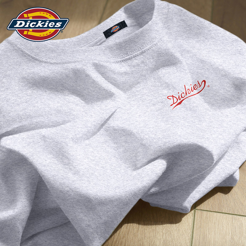 Dickies花灰色纯棉短袖T恤男士20