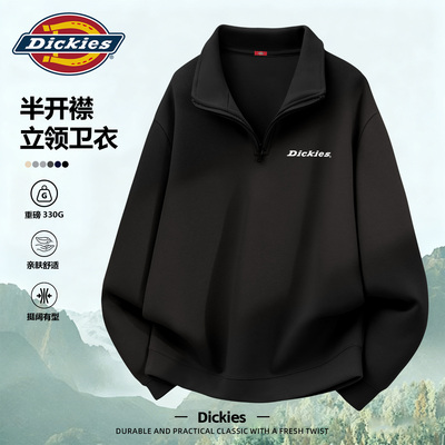 Dickies半拉链男款卫衣2026新款