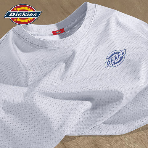Dickies银灰色网眼速干短袖T恤男