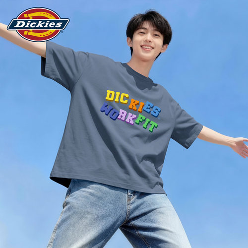 Dickies深灰色潮流短袖T恤男款