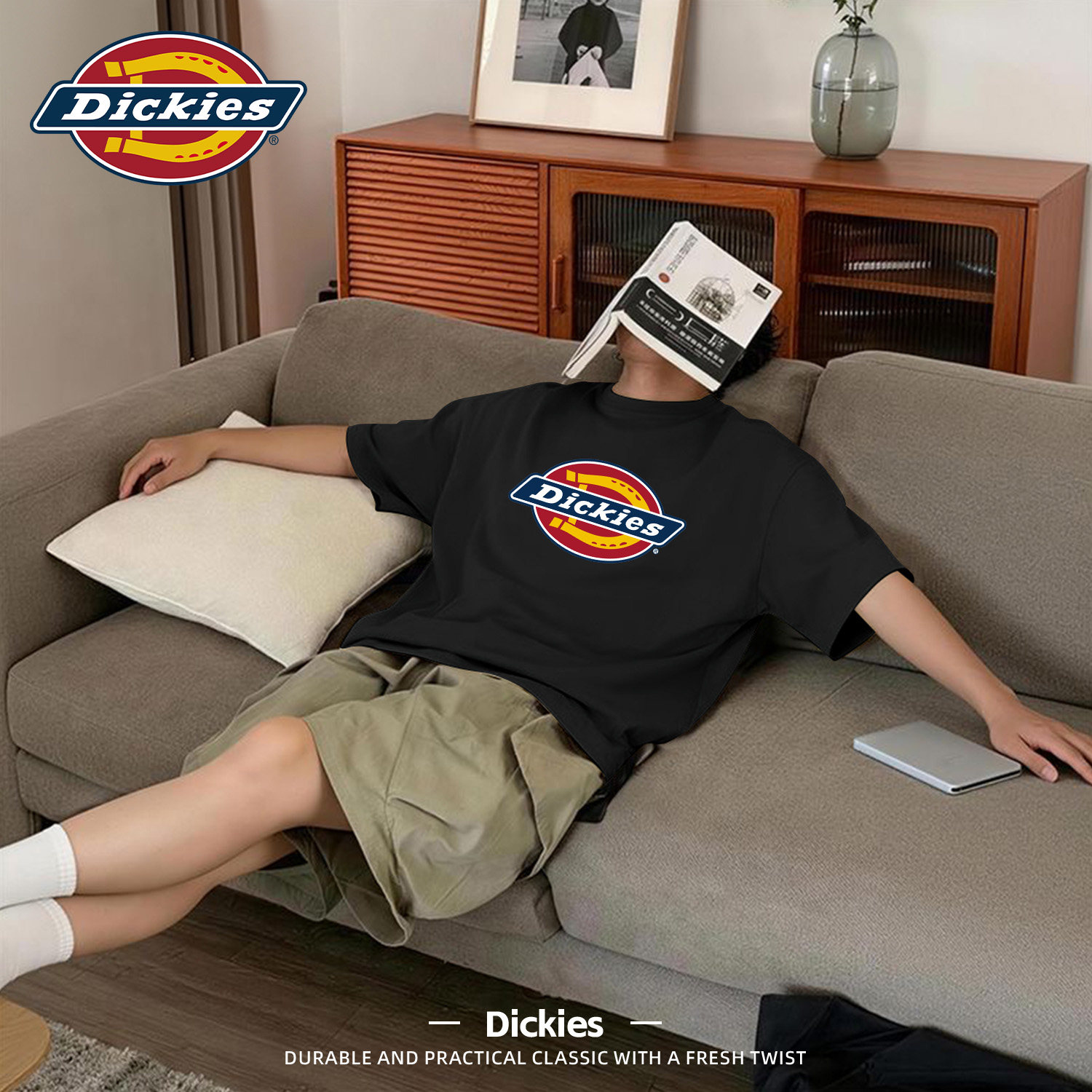 Dickies美式重磅纯棉短袖T恤男士2026新款夏季潮流休闲青少年半袖