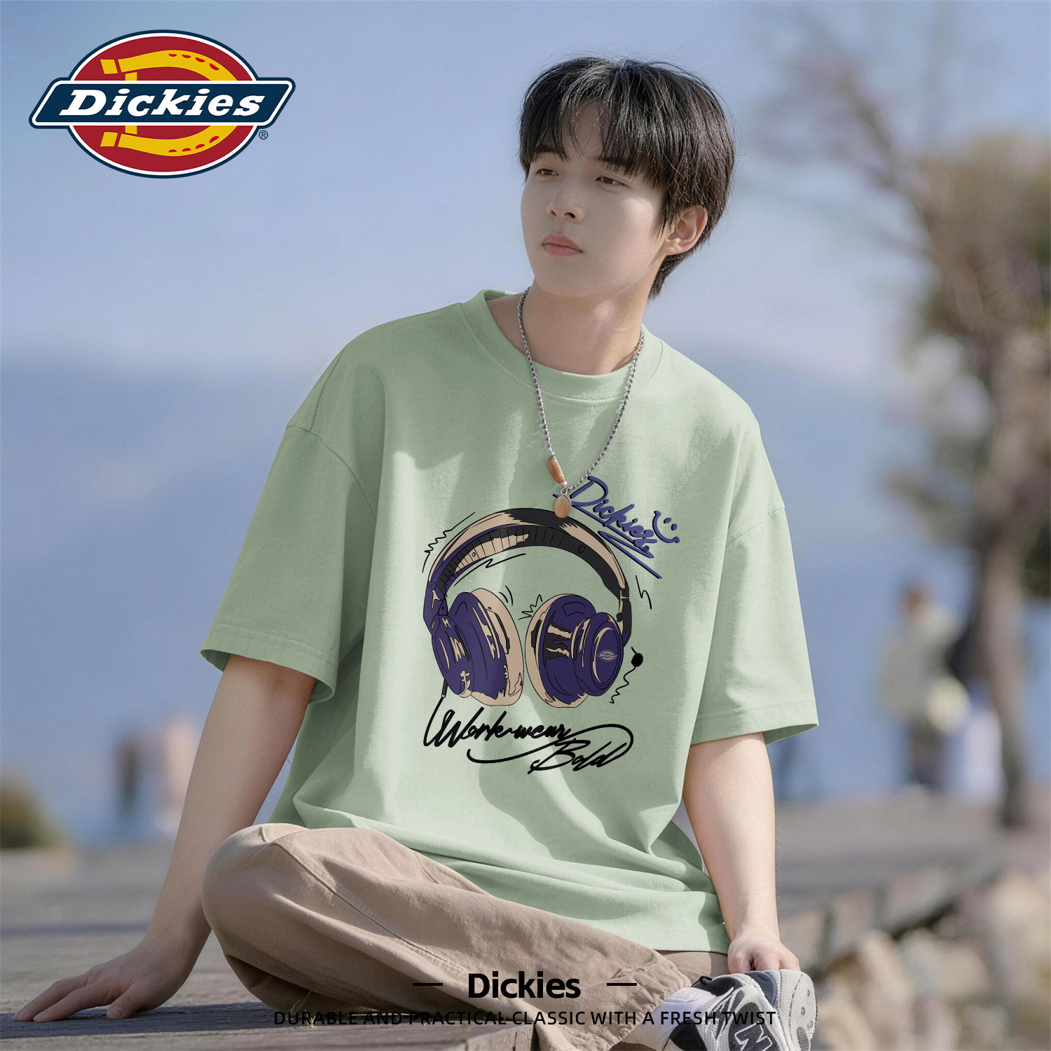 Dickies学院纯棉短袖T恤男女