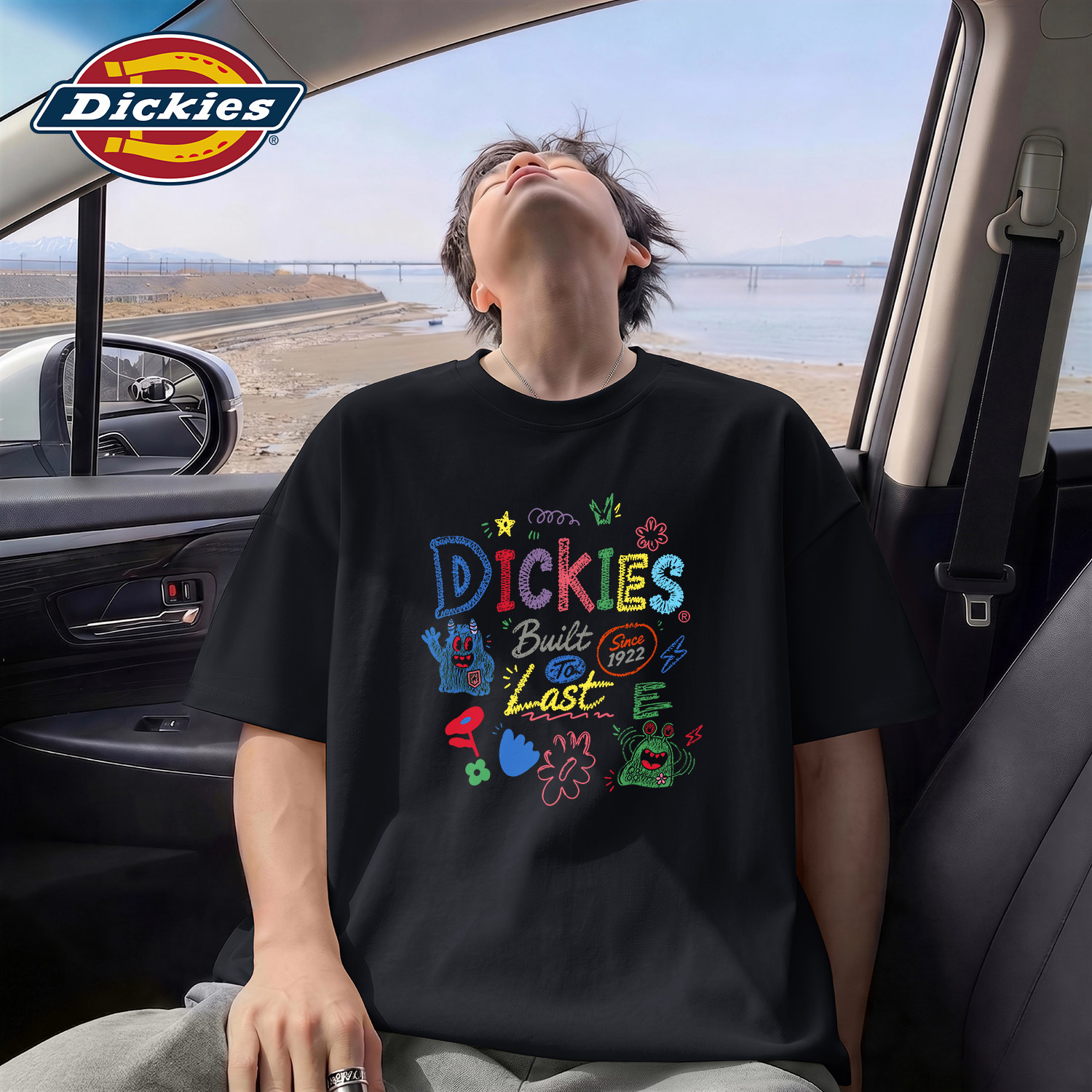 Dickies黑色男生短袖T恤2026夏季