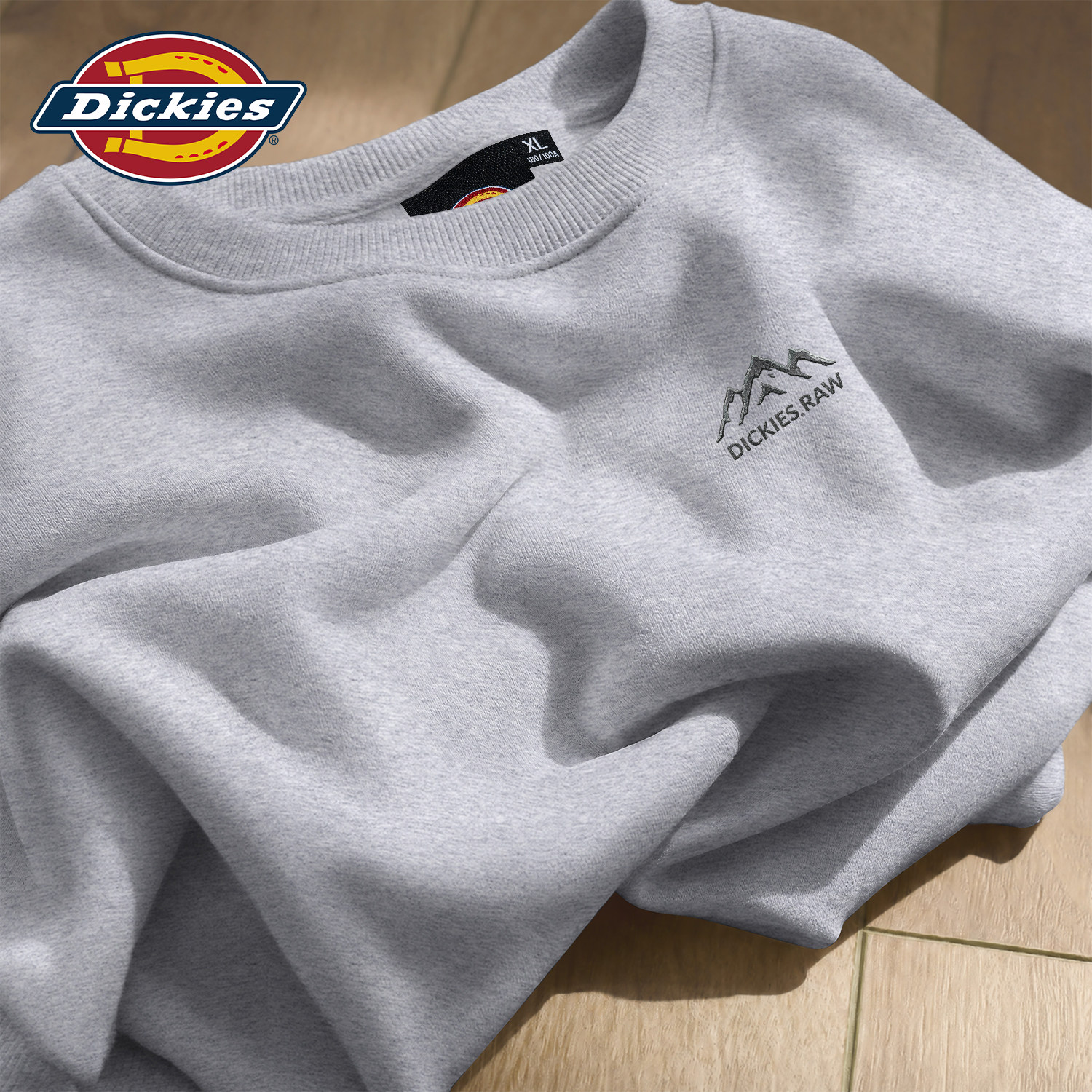 Dickies美式潮牌重磅圆领卫衣男士2026秋季新款百搭休闲宽松上衣