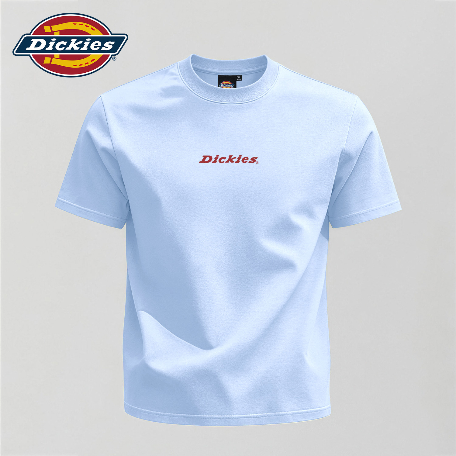 Dickies冰川蓝纯棉短袖T恤男款