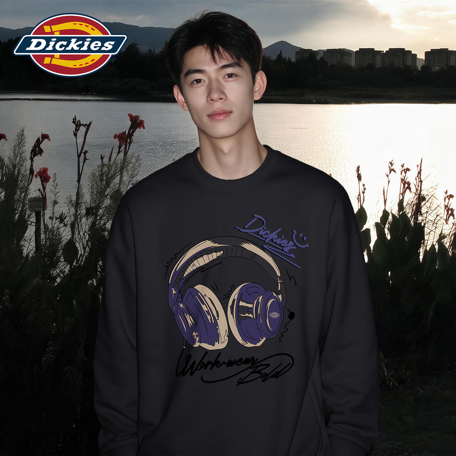 Dickies黑色男士上衣2026秋季