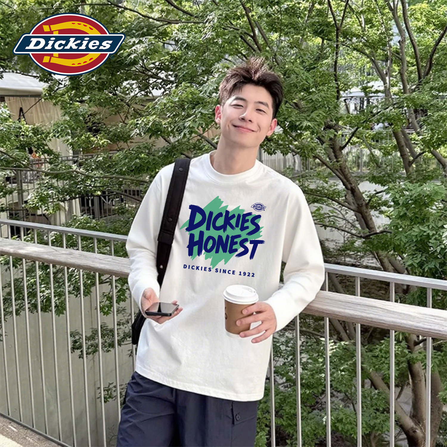 Dickies美式潮牌纯棉长袖T恤男士