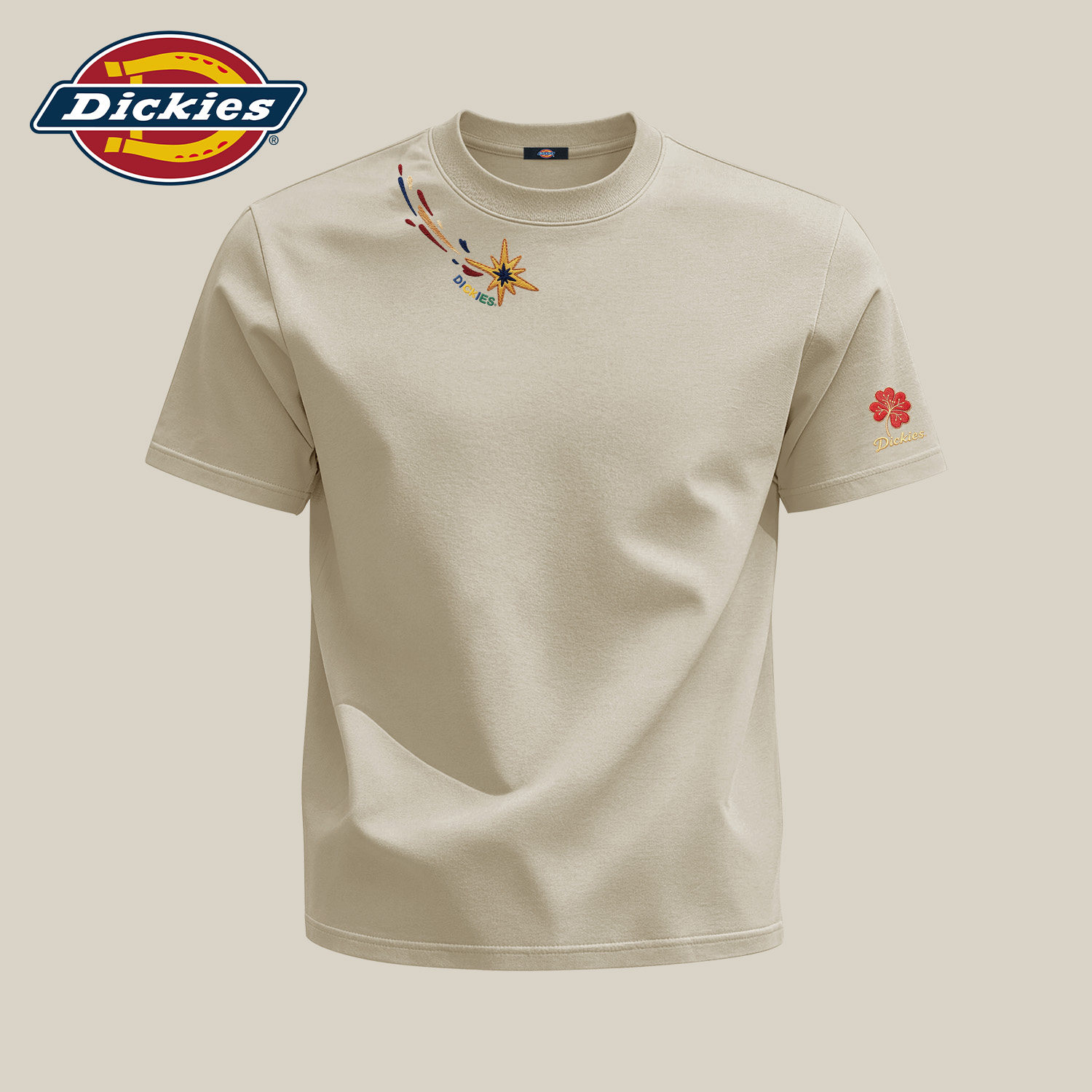 Dickies奶茶色纯棉短袖T恤男款