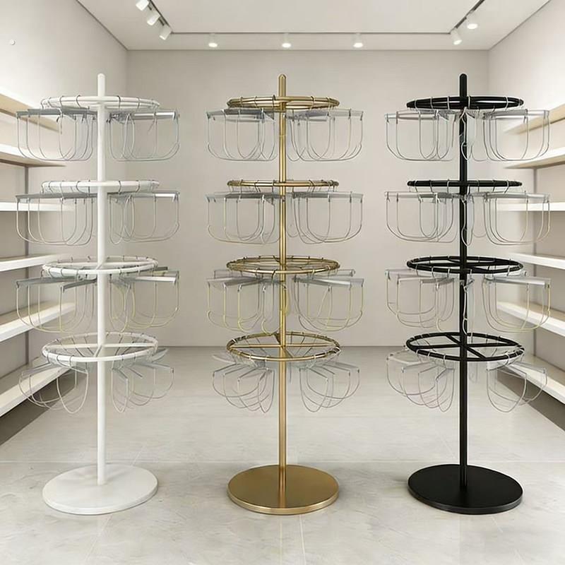 开店用袜子展示架落地内衣挂架手机壳圆形旋转商品货架