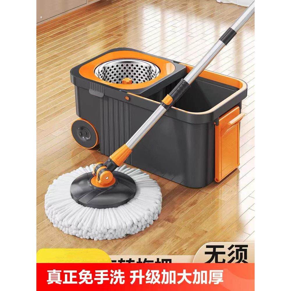旋转式拖把家用免手洗甩干一拖净墩布懒人吸水拖布桶神器脱水平板