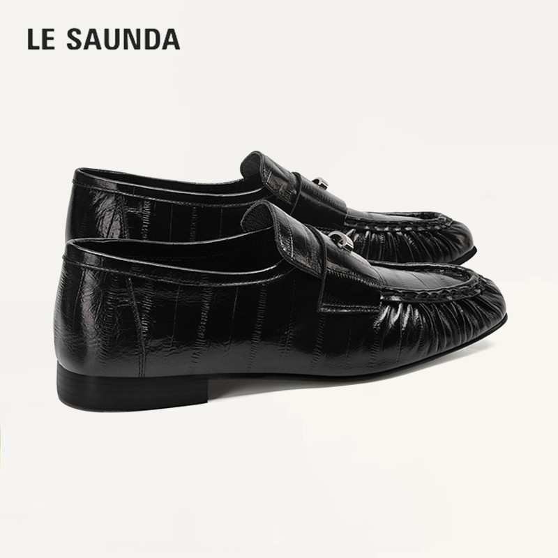 LESAUNDA/莱尔斯丹复古乐福单鞋