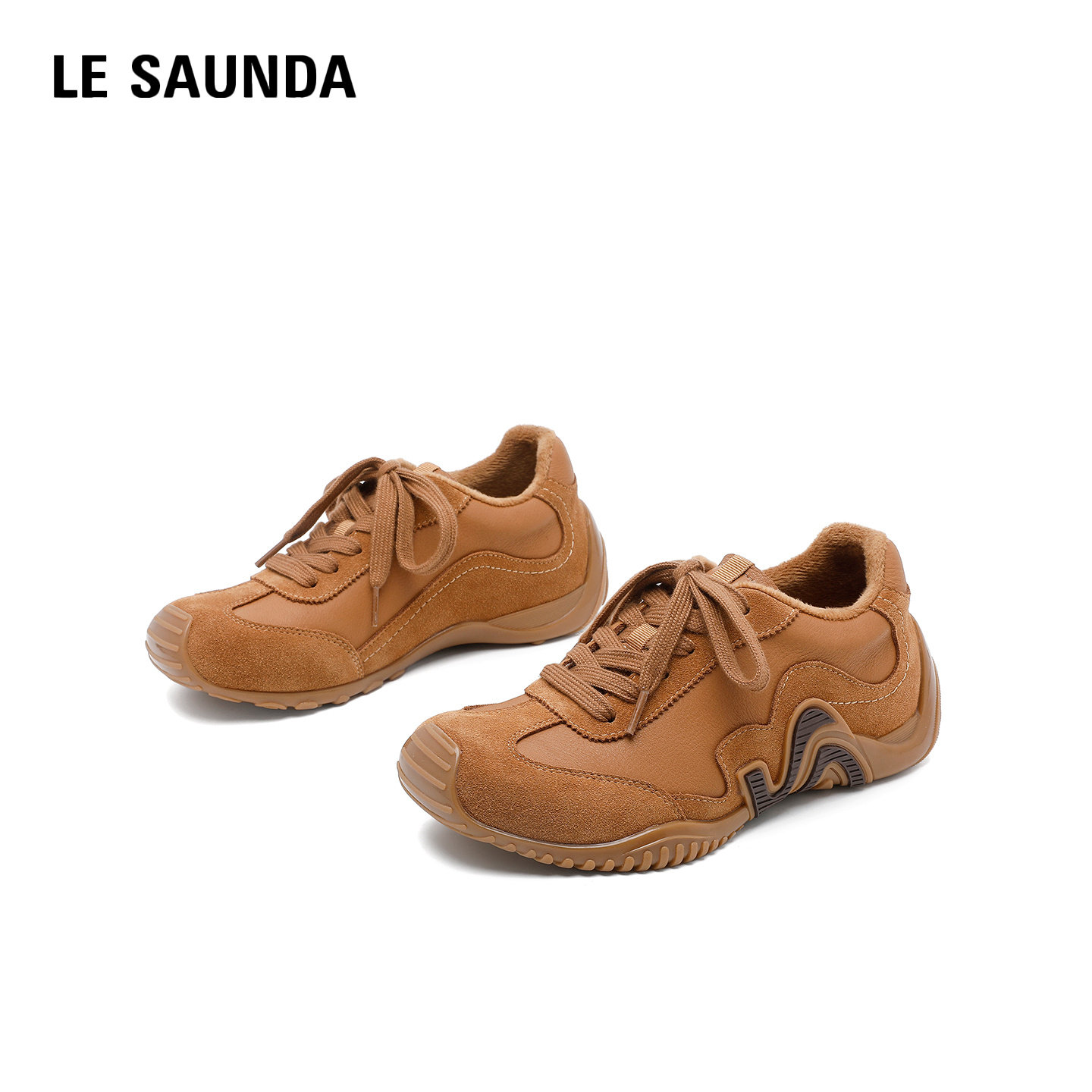 LESAUNDA/莱尔斯丹加绒德训女鞋
