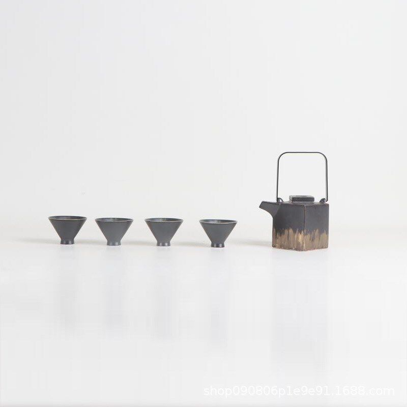 新中式陶瓷茶具套装摆件样板间售楼处软装茶室家具酒店工艺装饰品