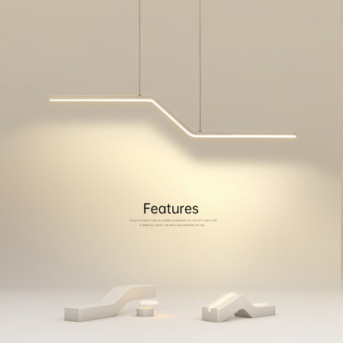 现代北欧LED一字长条吊灯
