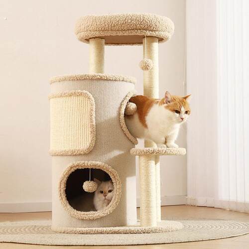 猫窝猫爬架一体家用小户型不占地树洞四季通用多层双层跳台剑麻桶