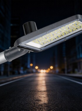 新款高光效100w150w200W250瓦光控时控LED路灯头外置电源道路灯