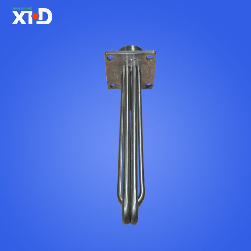 水式模温机加热管不锈钢高温电热棒发热器方型法兰开水器加热管