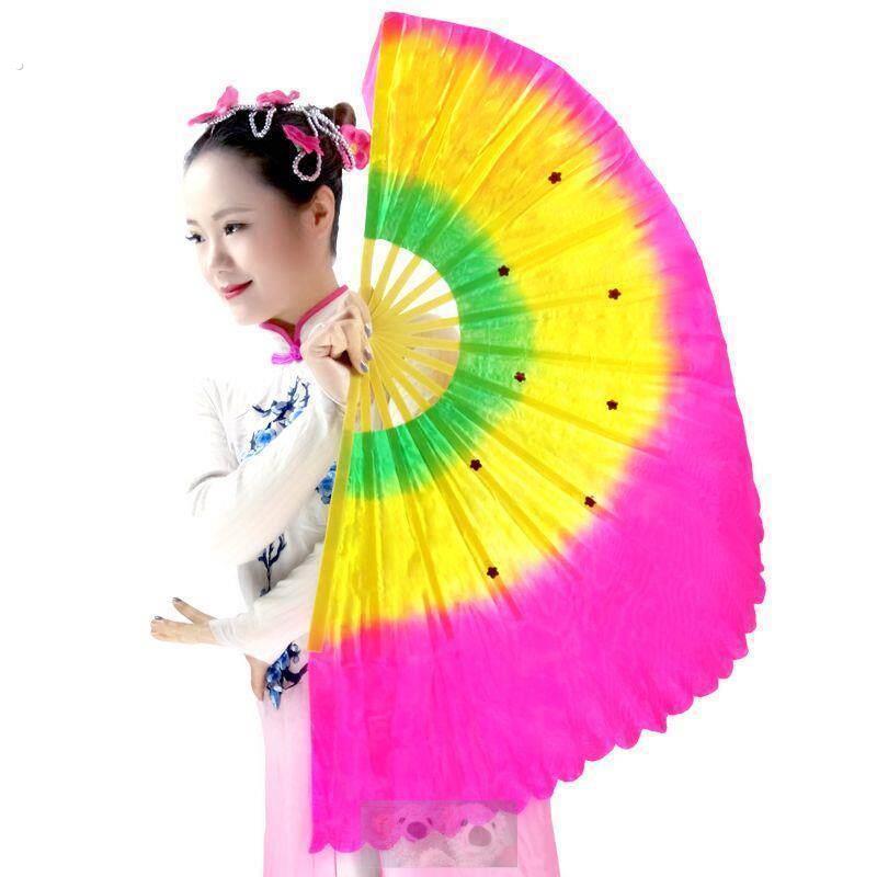 电木塑料骨舞蹈扇子东北扭秧歌扇广场扇子跳舞扇演出渐层色双面扇