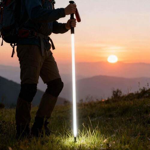 发光登山杖专业夜爬装备手杖超轻照明徒步出行便捷登山户外可